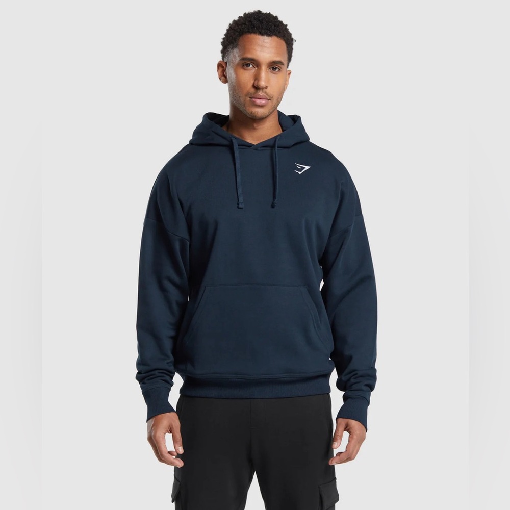 Gymshark Crest Hoodie - Navy Large